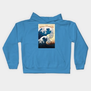 Big Wave The New Yorker Magazine Kids Hoodie